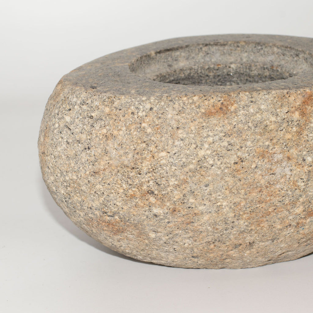 Large Natural Riverstone Grounding Pot for Home Decor Display