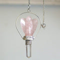Angel Pendulum with Ring in Rose Quartz for Dowsing Use