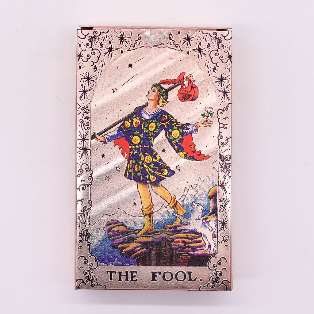 Rose Gold Foil Tarot Card Set with Moon Phase Booklet Included
