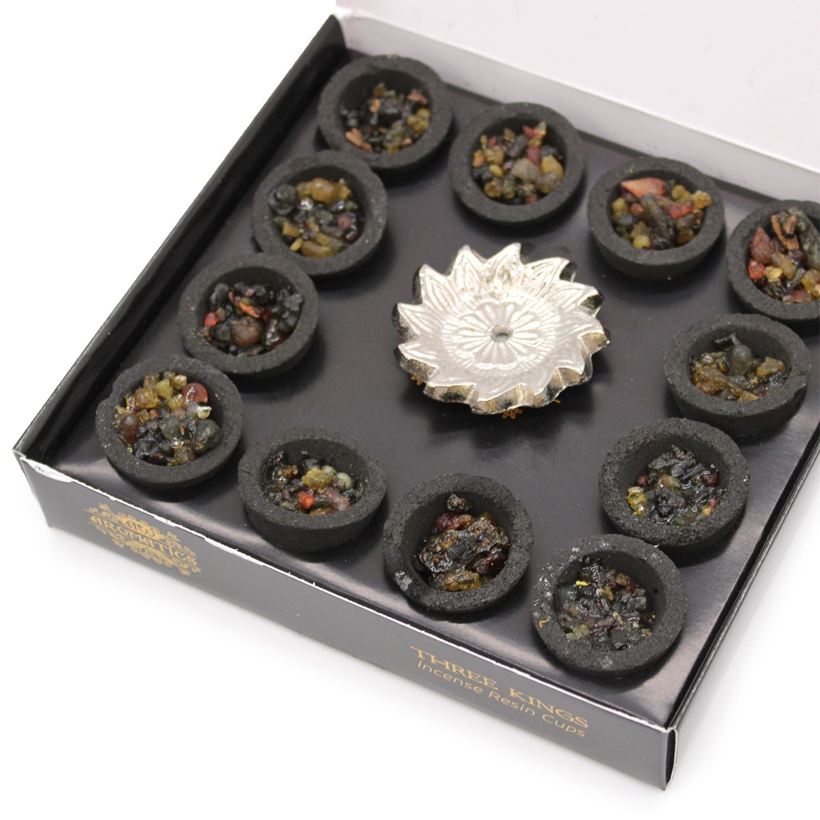 Box of 12 Resin Cups Three Kings for Home Fragrance Experience