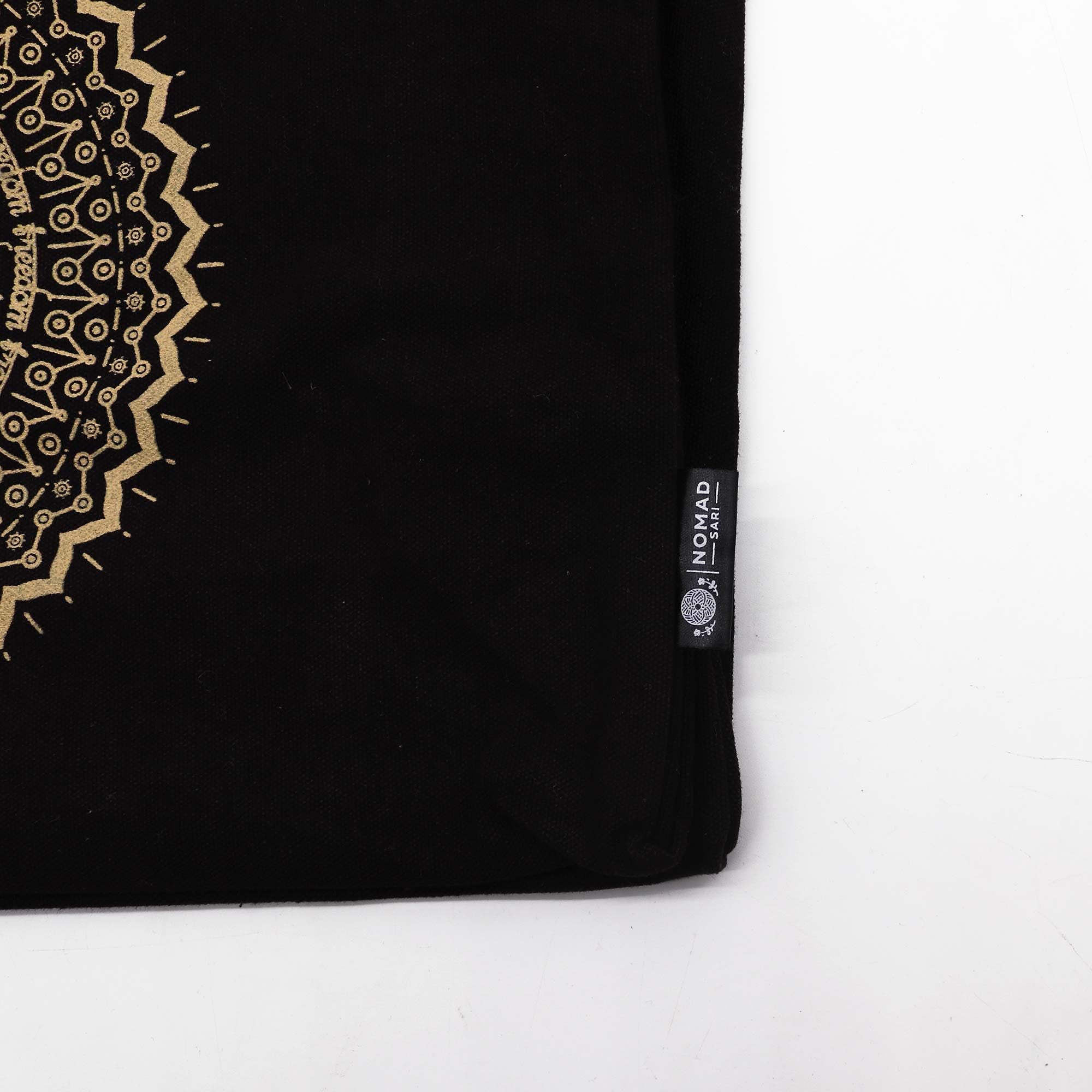Oversized Stonewash Tote Bag 14oz with Freedom Mandala Design