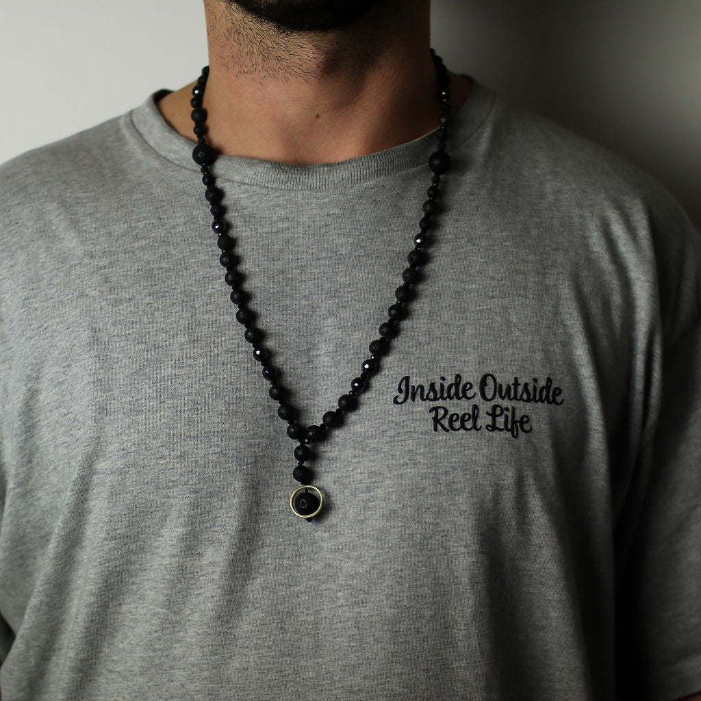 Essence of the Volcano Necklace with Black Lava Stones Gift