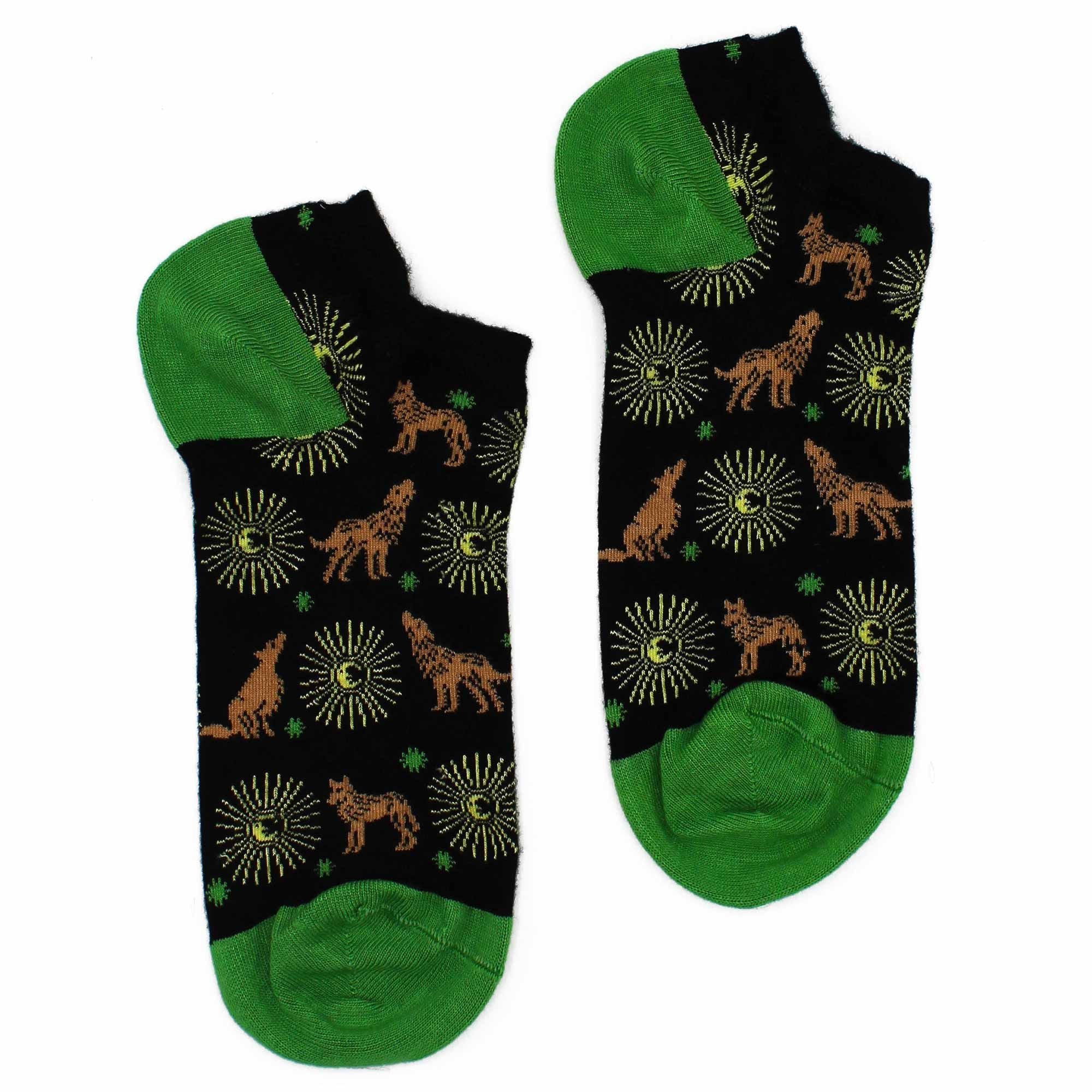 S/M Hop Hare Bamboo Low Cut Socks Moonlight Wolves for Comfort