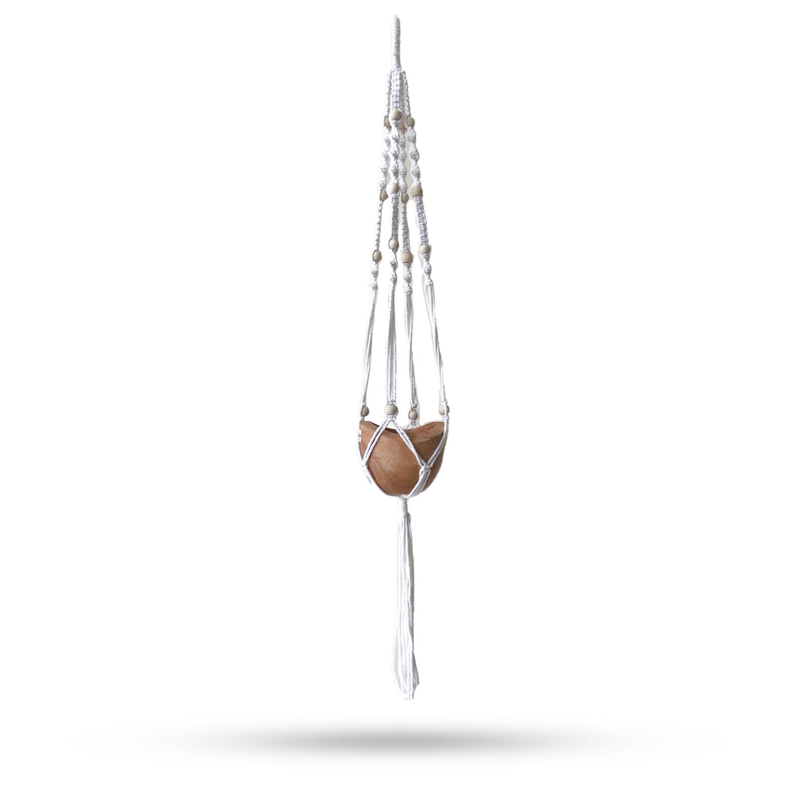 Macrame Pot Holder Beaded Natural 1 Meter for Home Decor