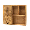 Four Section Tarot Box with Card Holder for Organised Readings