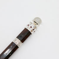 Bloodroot Soverign Wand -Extra Long Fancy Jasper Magic- Crystal Ball top - 26cm
