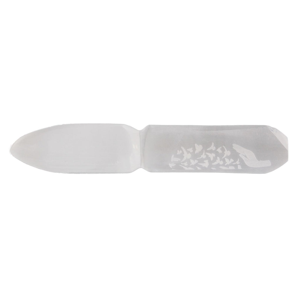 Selenite Ritual Knife for Ceremonial Use to Release Bonds