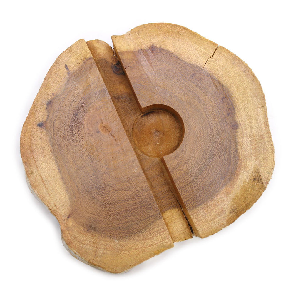 Lrg Gamal Wood Phone Holder with Whitewash Finish for Modern Decor