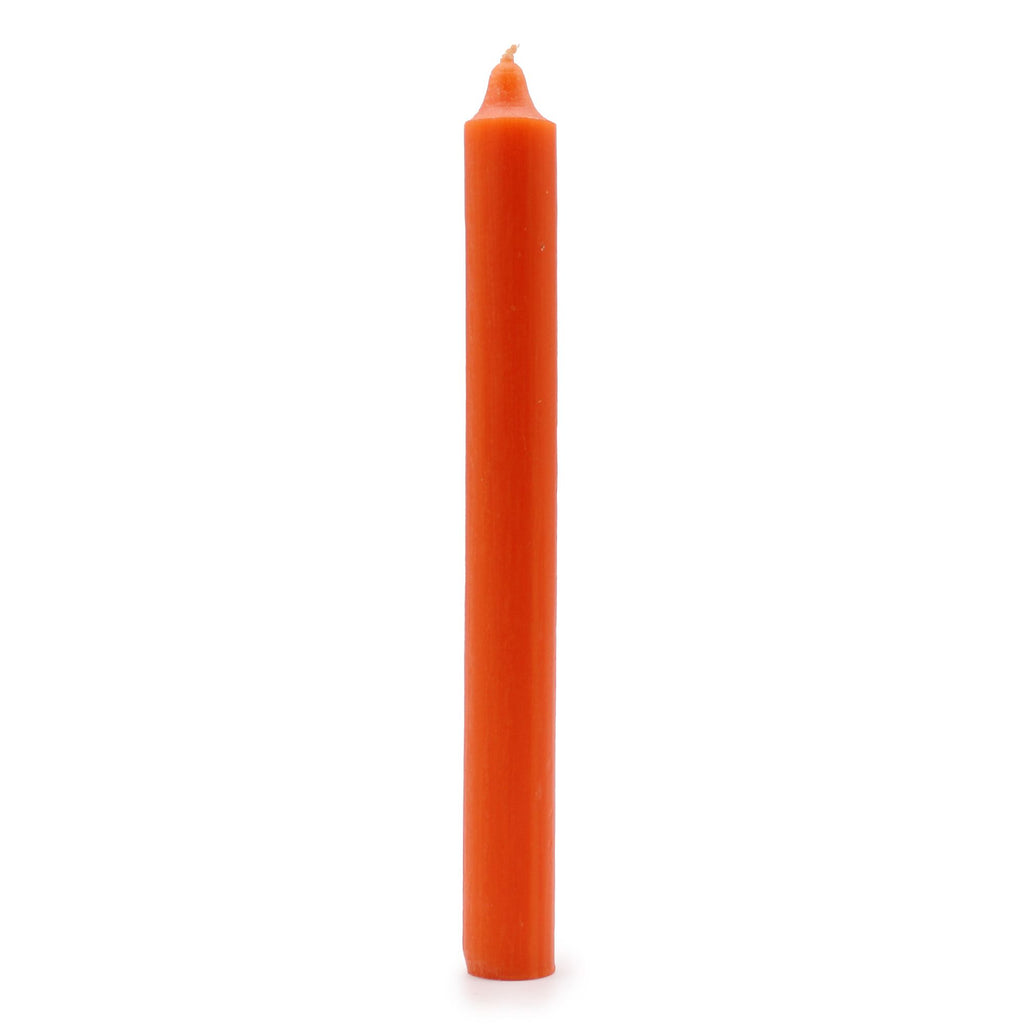 Rustic Orange Solid Colour Dinner Candles Pack of 5 for Dining
