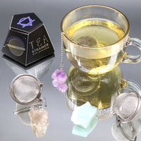 Raw Crystal Gemstone Tea Strainer - Smoky Quartz