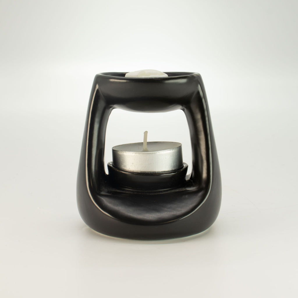 Ceramic Zen Oil Burner Small Classic in Matt Black Finish