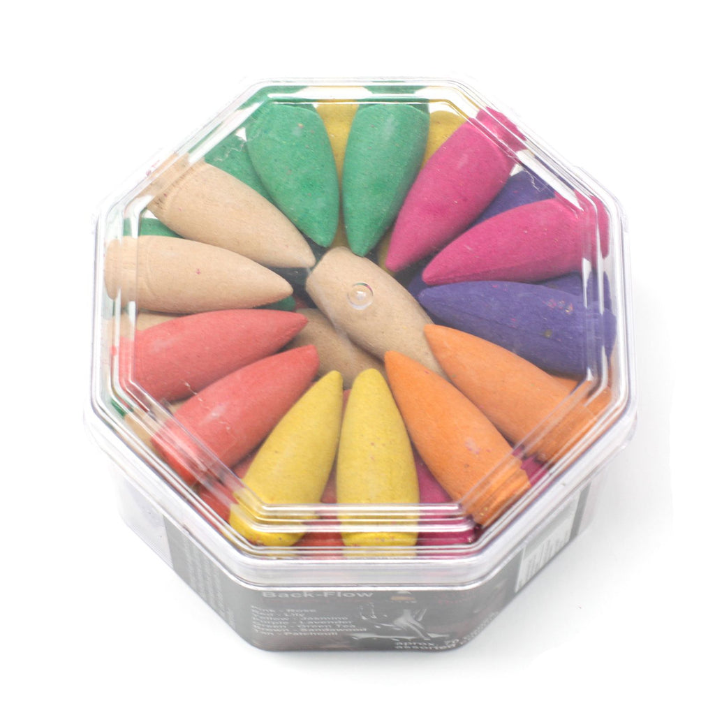 Long Backflow Incense Cones Assorted Fragrances for Relaxation