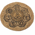 Natural Jute Place Mat with Chakra Print for Dining Decor