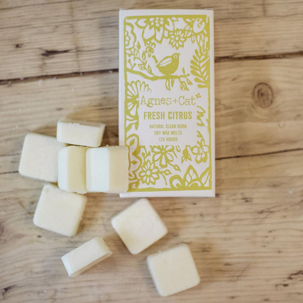 Agnes + Cat Box of 8 Fresh Citrus Wax Melts for Home Fragrance