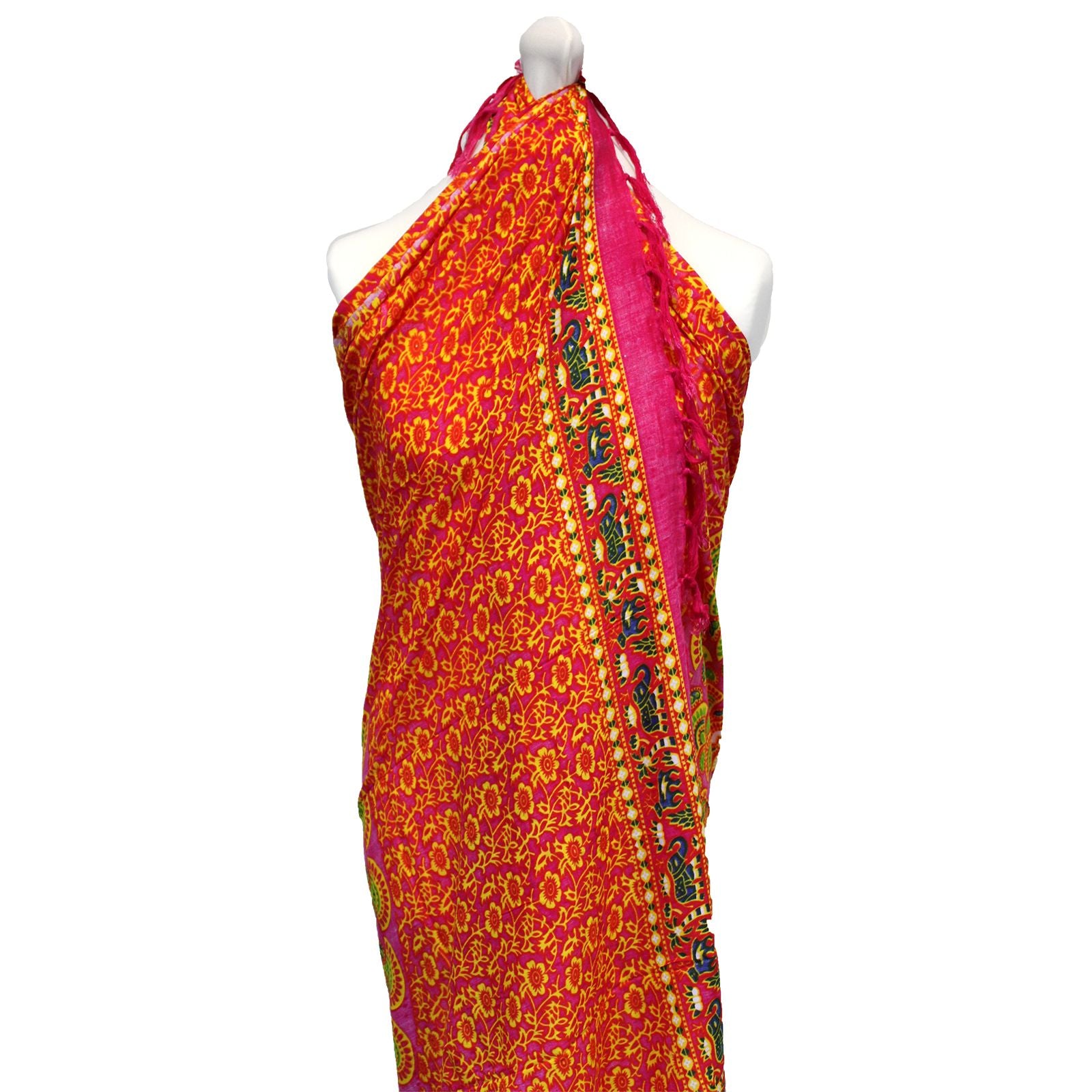 Ruby Lime Mandala Sarongs for Stylish Beachwear and Summer Fun