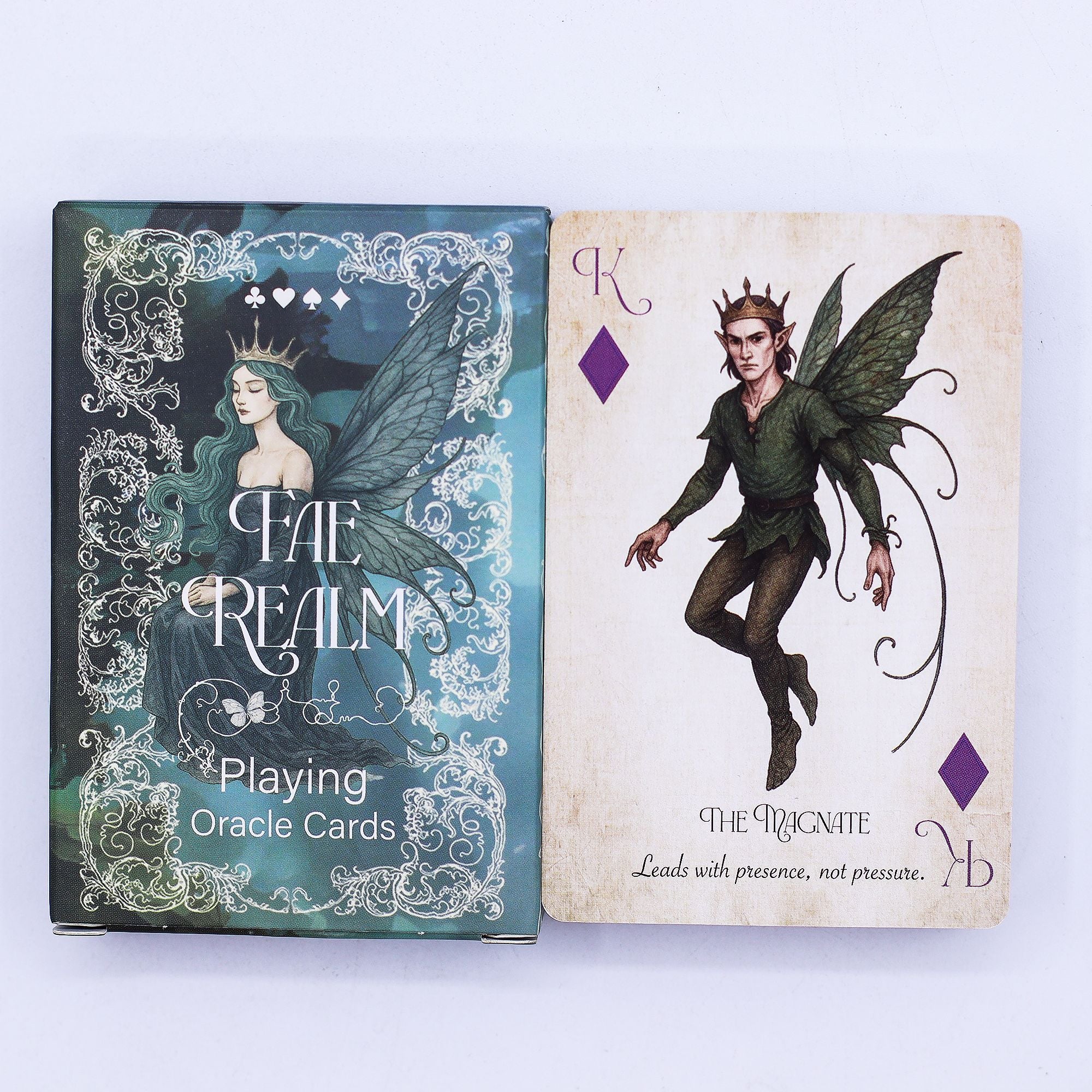 Fae Realm Playing and Oracle Cards with Enchanting Fairy Theme