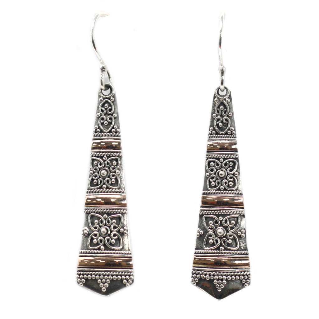 Silver & Gold Earring Tribal Drops for Unique Style Statement