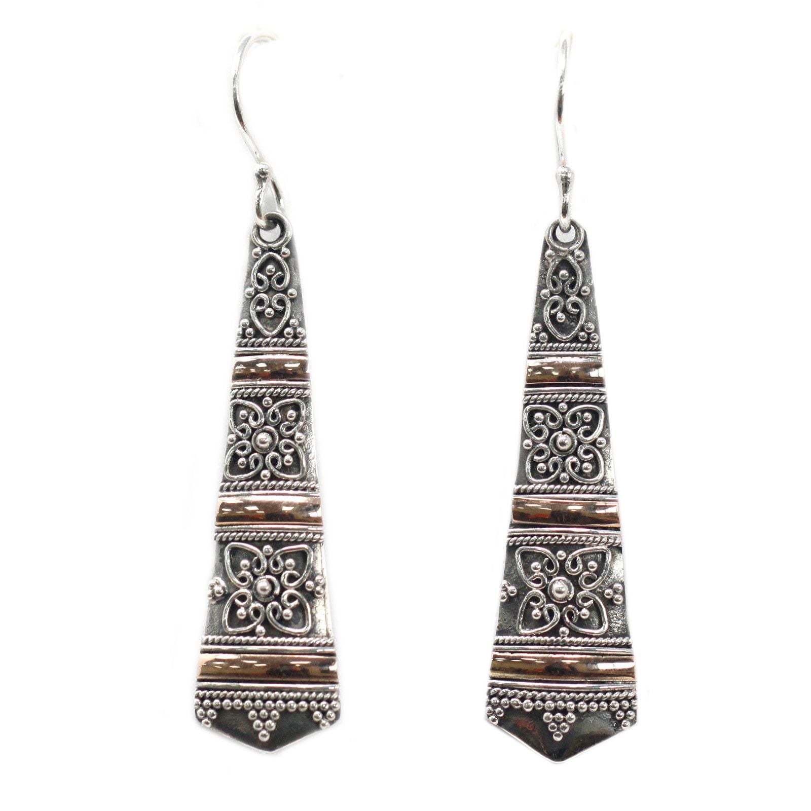 Silver & Gold Earring Tribal Drops for Unique Style Statement