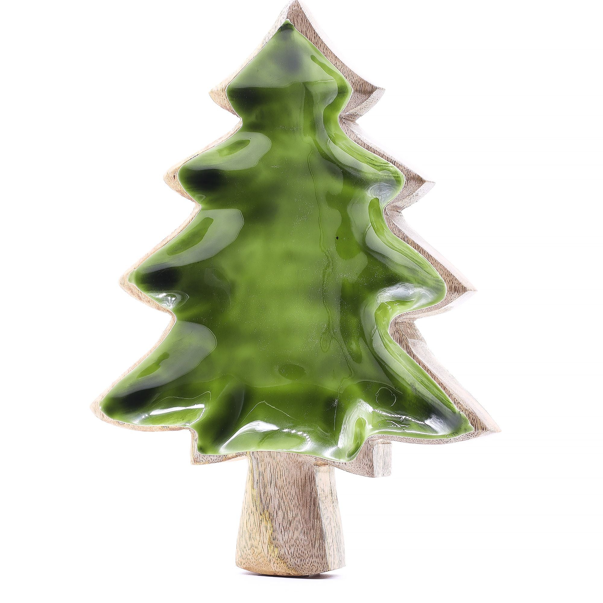 Lost in the Forrest Enamel Tree Wooden Bowl for Home Decor