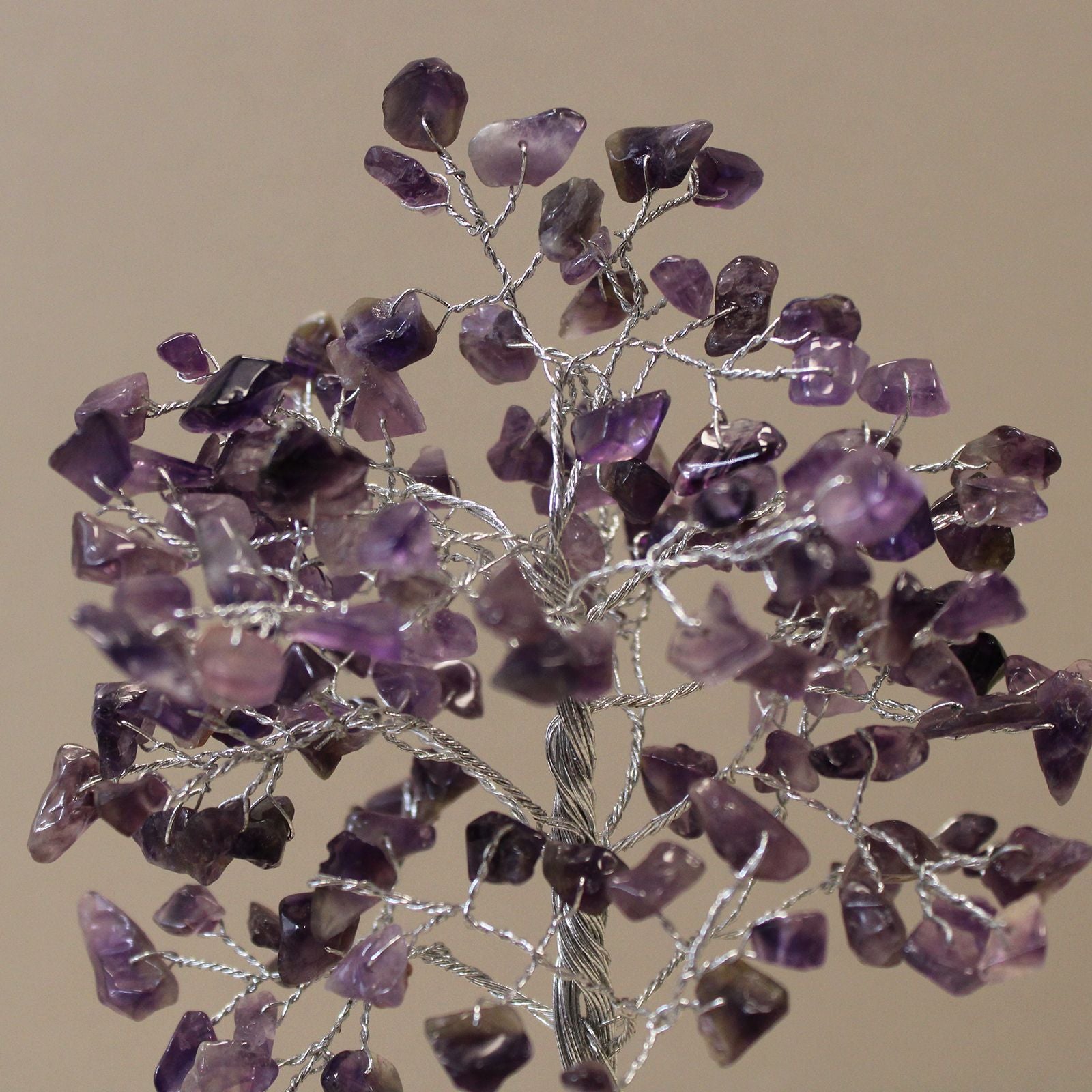 Amethyst Gemstone Tree with Orgonite Base for Home Decor