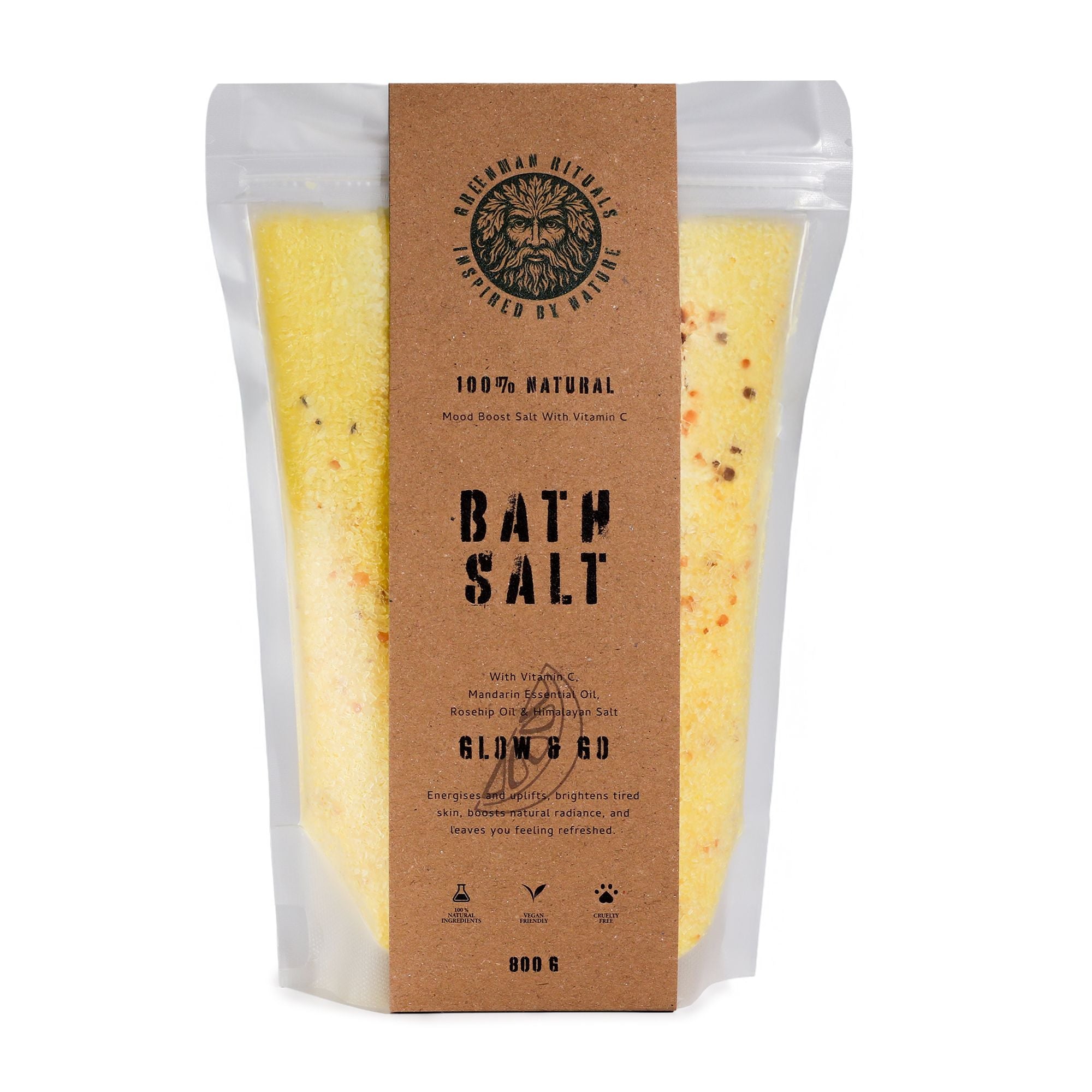 Greenman Rituals Vitamin C & Mandarin Epsom Bath Salt Glow & Go