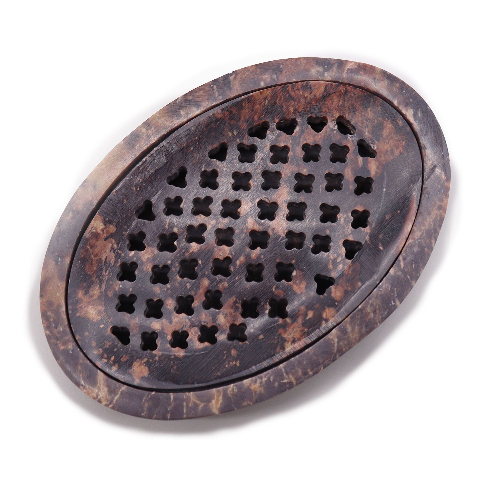 Classic Oval Soapstone Soap Dish & Drainer for Elegant Bathrooms