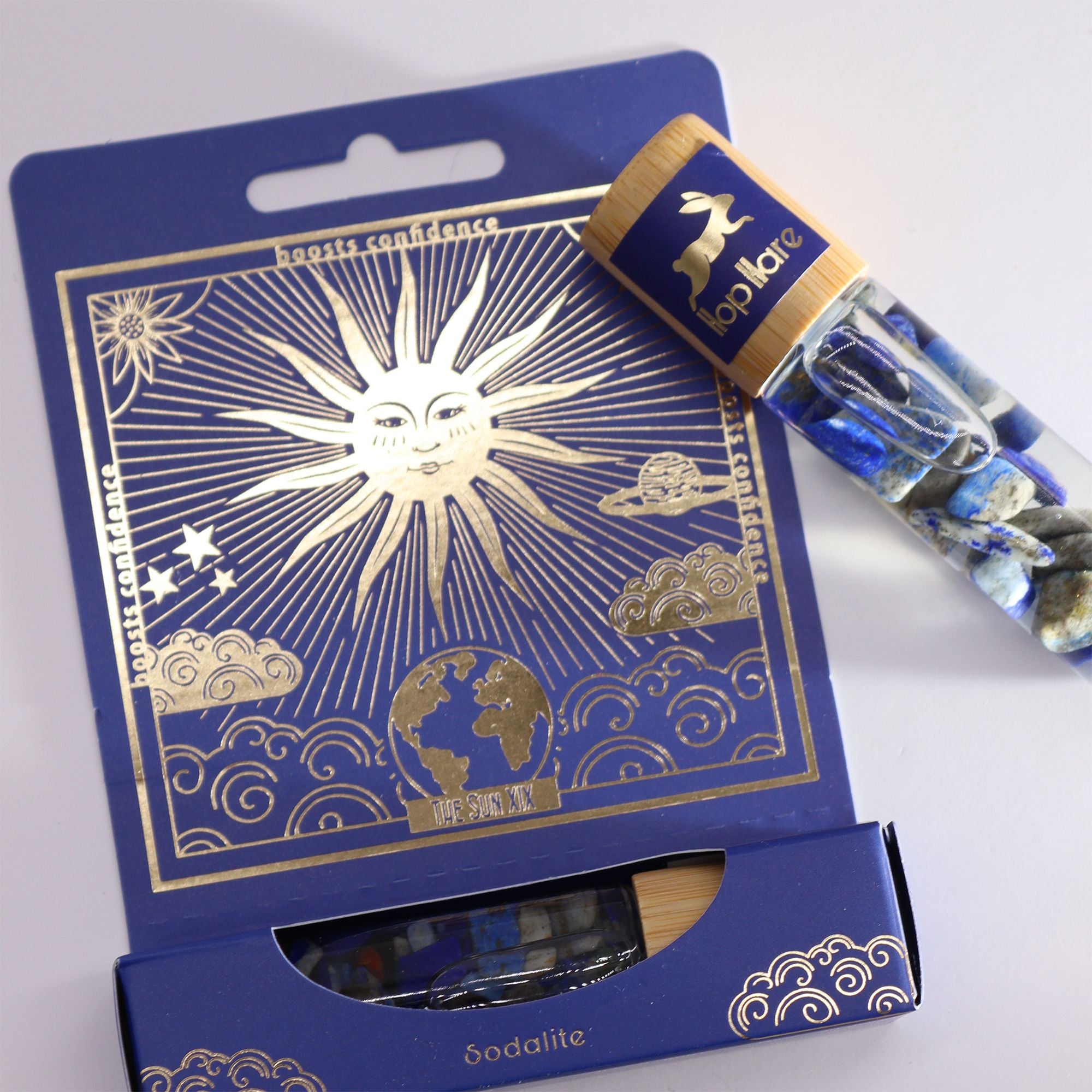 HH Tarot Roll On The Sun with Sodalite for Personal Fragrance