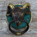 Brass Rams Head Door Knocker for Timeless Home Elegance and Style