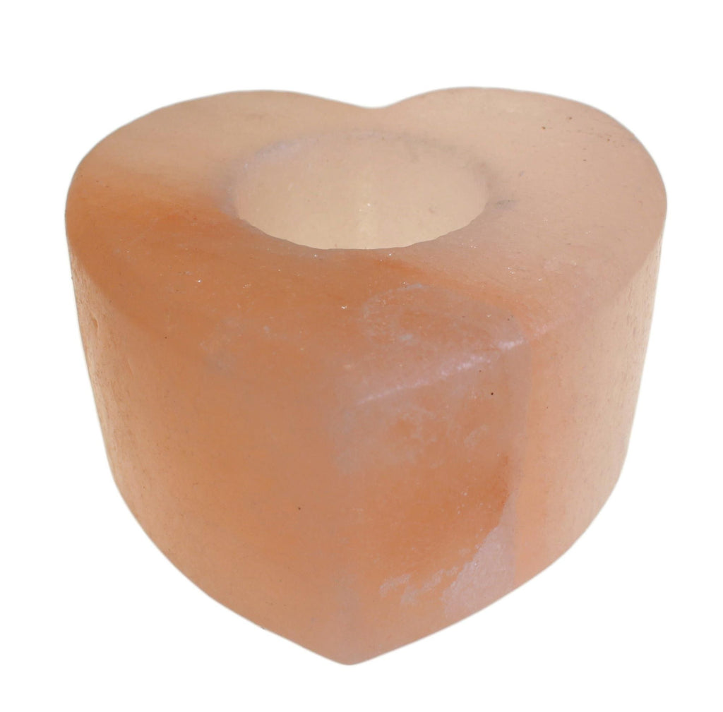 Unique Medium Heart Shaped Salt Candle Holder for Home Décor