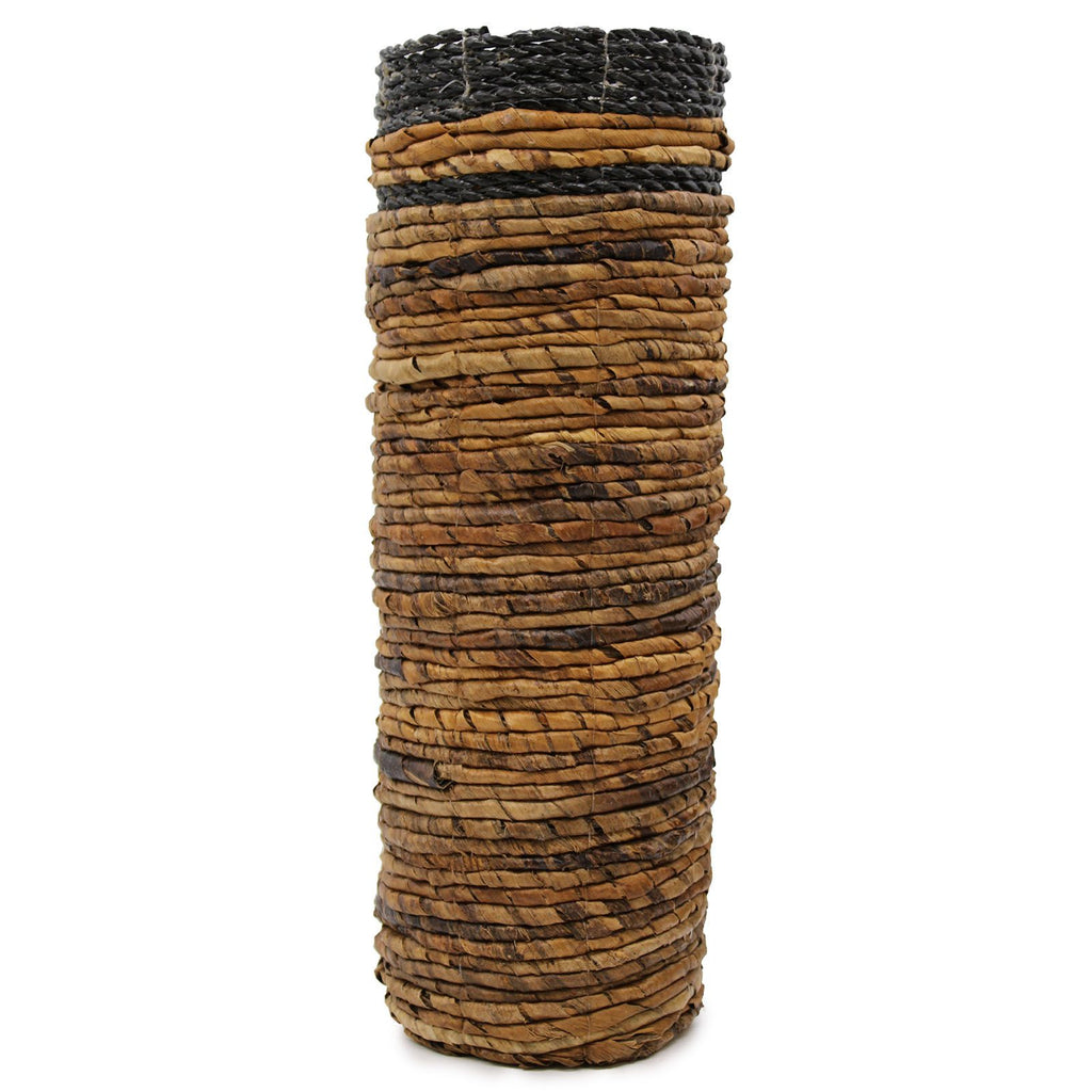 Banana Leaf Set of 2 Vases and 2 Bins for Home Decor