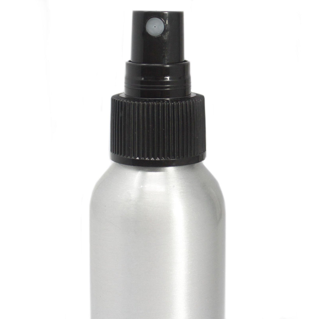 100ml Aluminium Bottle with Black Spray Top for Essential Oils