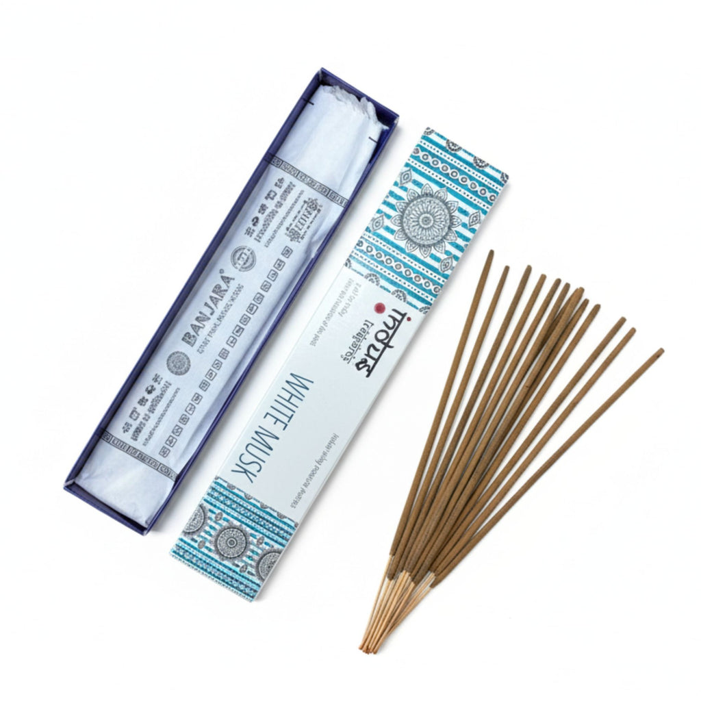 Indus Treasures White Musk Incense Sticks 15g Pack