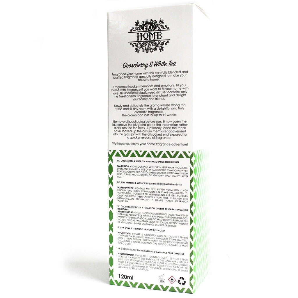 120ml Reed Diffuser with Gooseberry & White Tea Fragrance