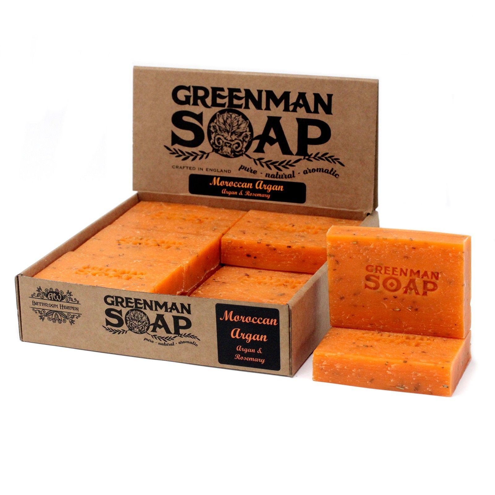 Greenman Soap Slice 100g with Moroccan Argan and Rosemary Aroma