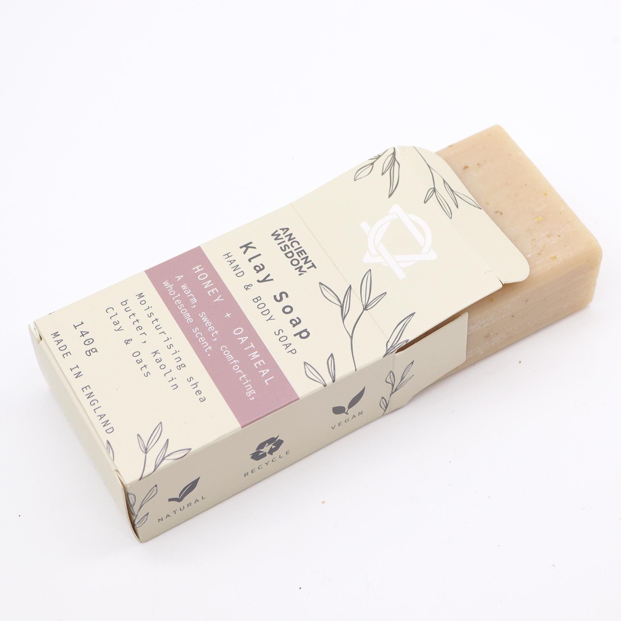 Klay Soap Honey Oatmeal for Gentle Cleansing and Exfoliation