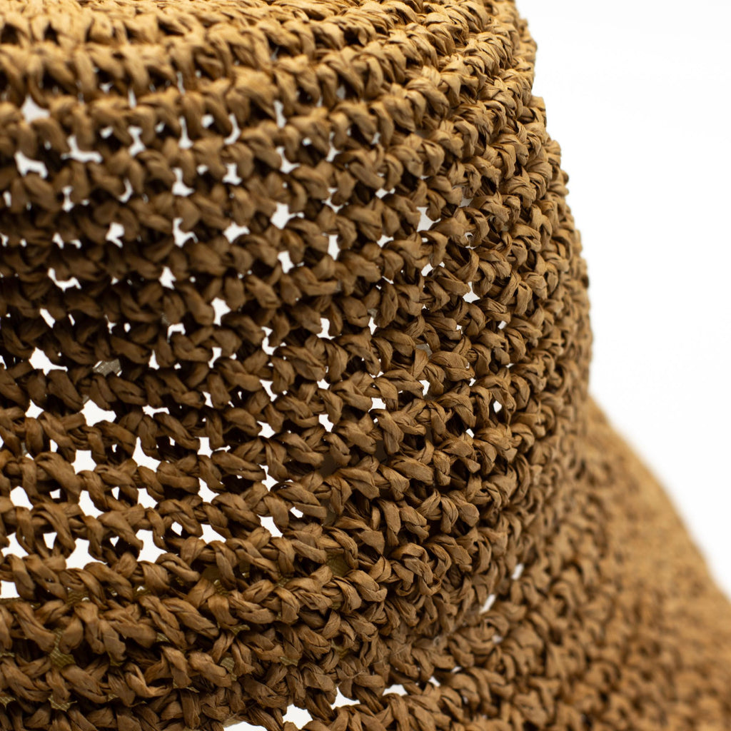 Nomad Sari Floppy Straw Sun Hat in Natural Coffee for Summer Style