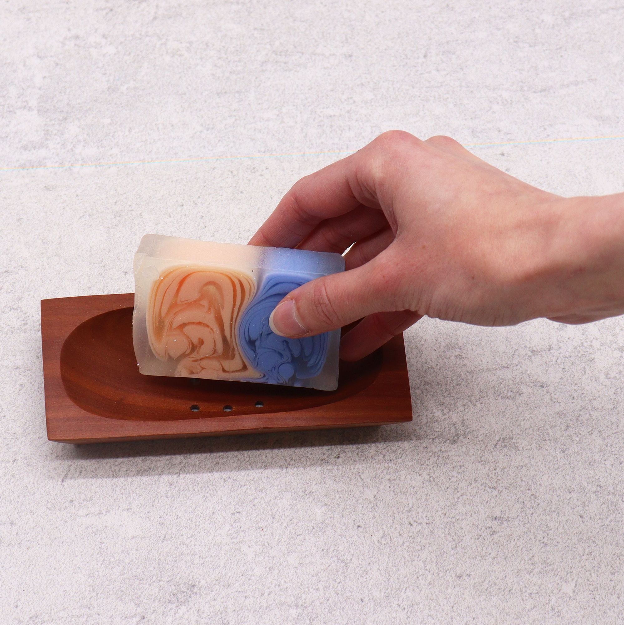 Classic Mahogany Rectangle Soap Dish for Stylish Bathroom Decor