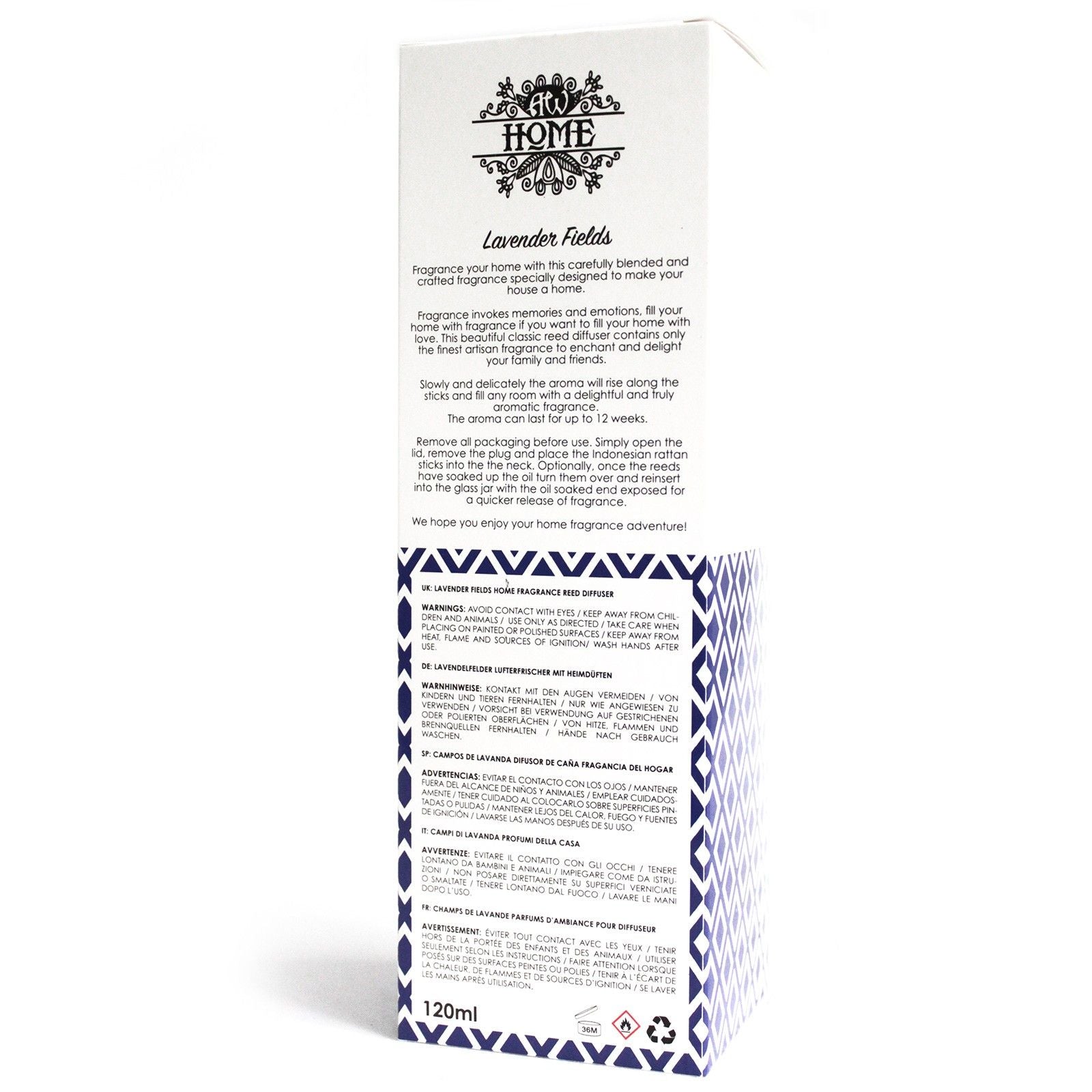 120ml Lavender Fields Reed Diffuser for Inviting Home Fragrance