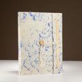 Lokta Mixed Blue Cotton Notebook Large with Bookmark and 45 Leaves