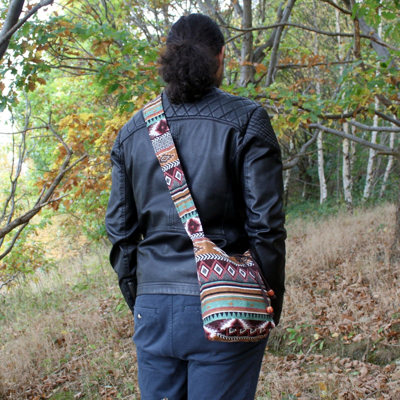 Jacquard Bag Chocolate Sling Bag for Stylish Travellers Everywhere