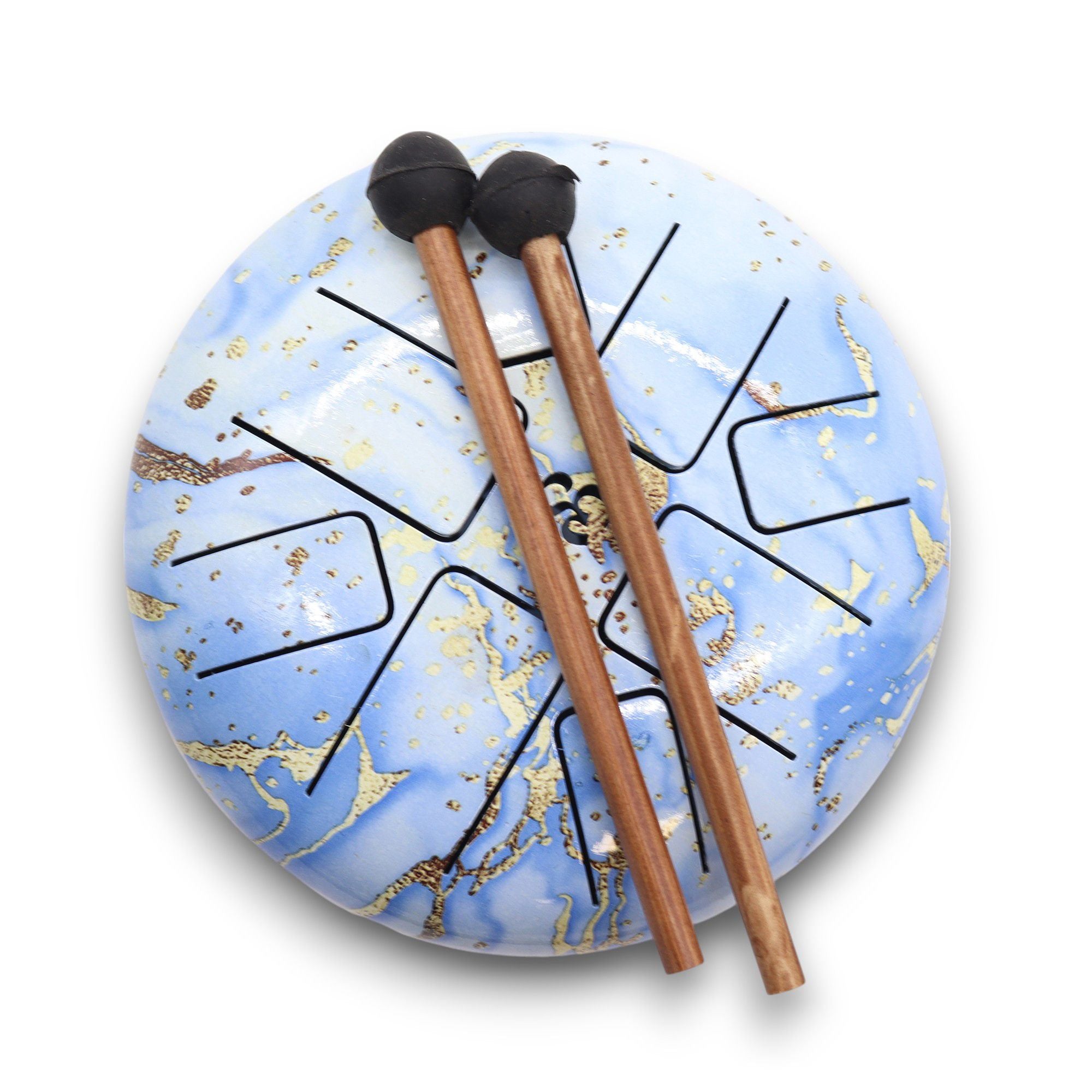 Hapi Drum Blue Sky OM 18cm Steel Tongue Drum with Mallets