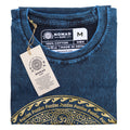 Nomad Sari Stonewashed Cotton T Shirt in Chakra Blue Medium