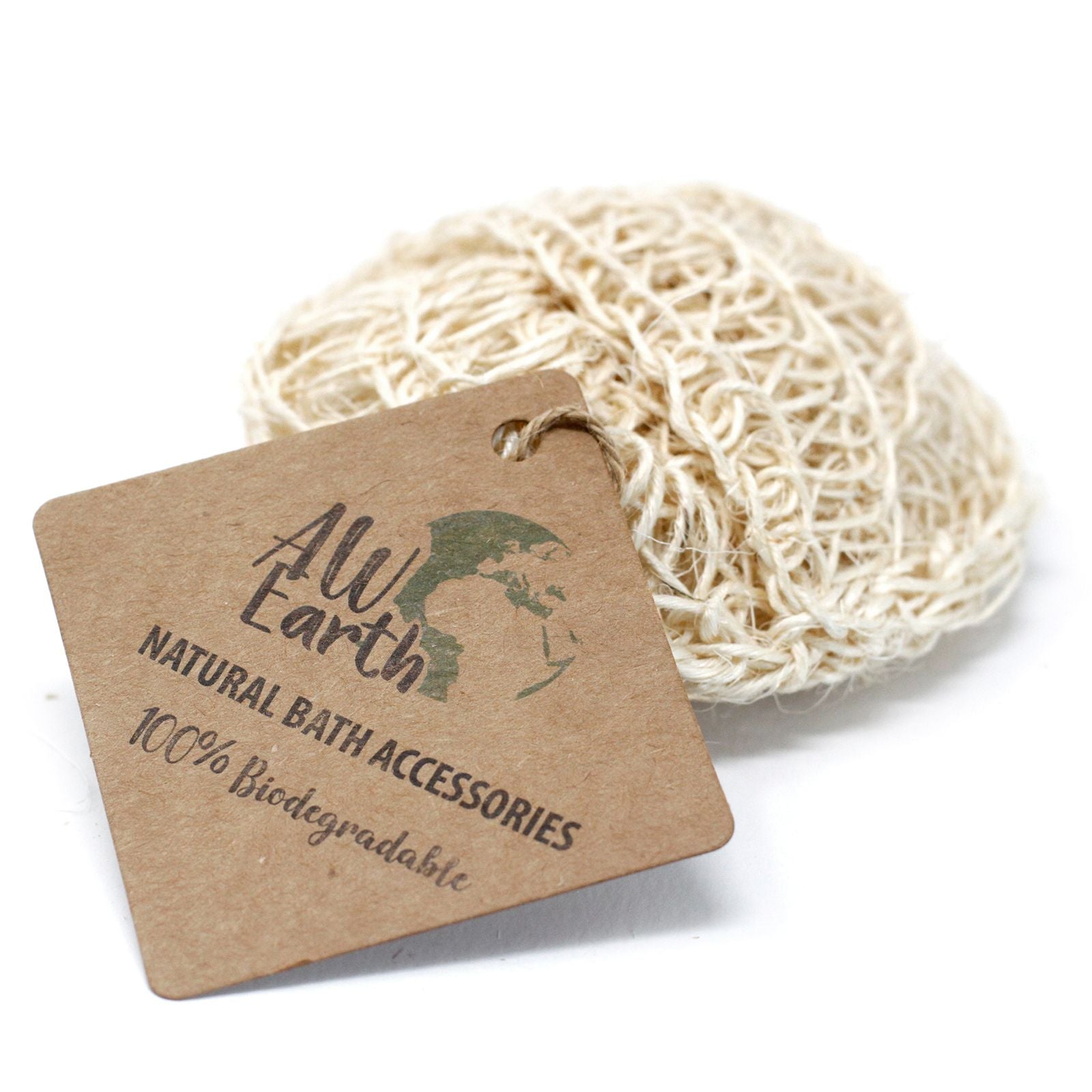 Sisal Sponge and Scrub Soft Round Exfoliating Cushion for Skin Care
