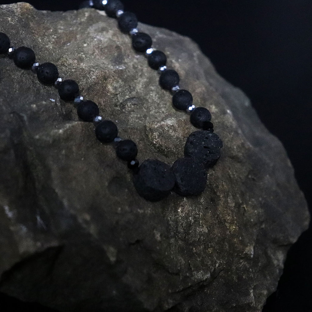 Essence of the Volcano Necklace with Natural Lava Stone Design
