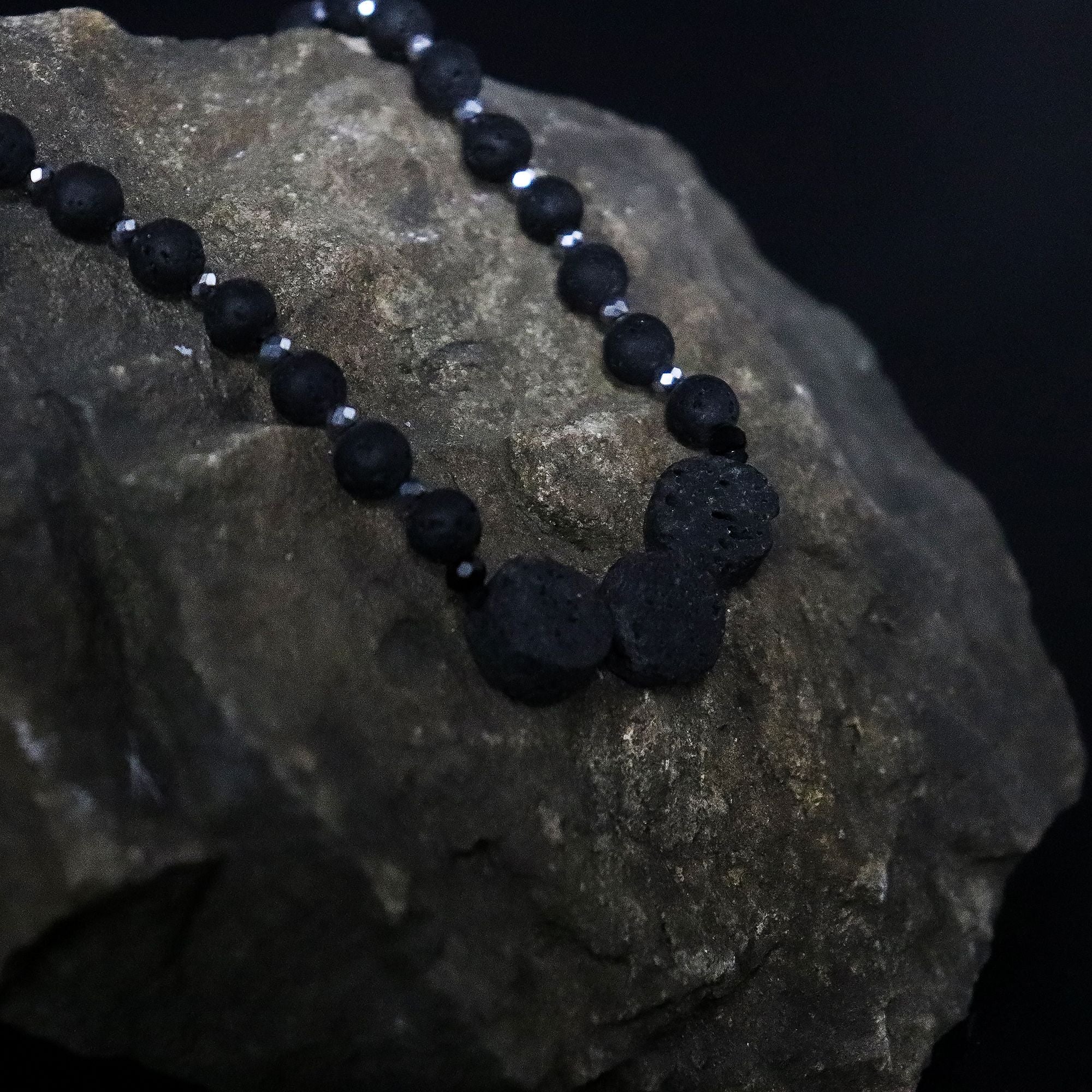Essence of the Volcano Necklace with Natural Lava Stone Design