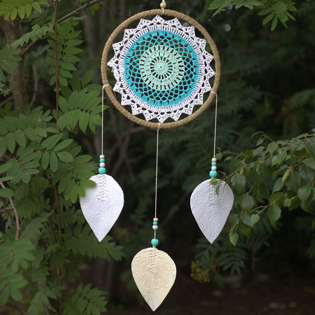 Large Turquoise Dream Catcher for Home Decor and Sweet Dreams