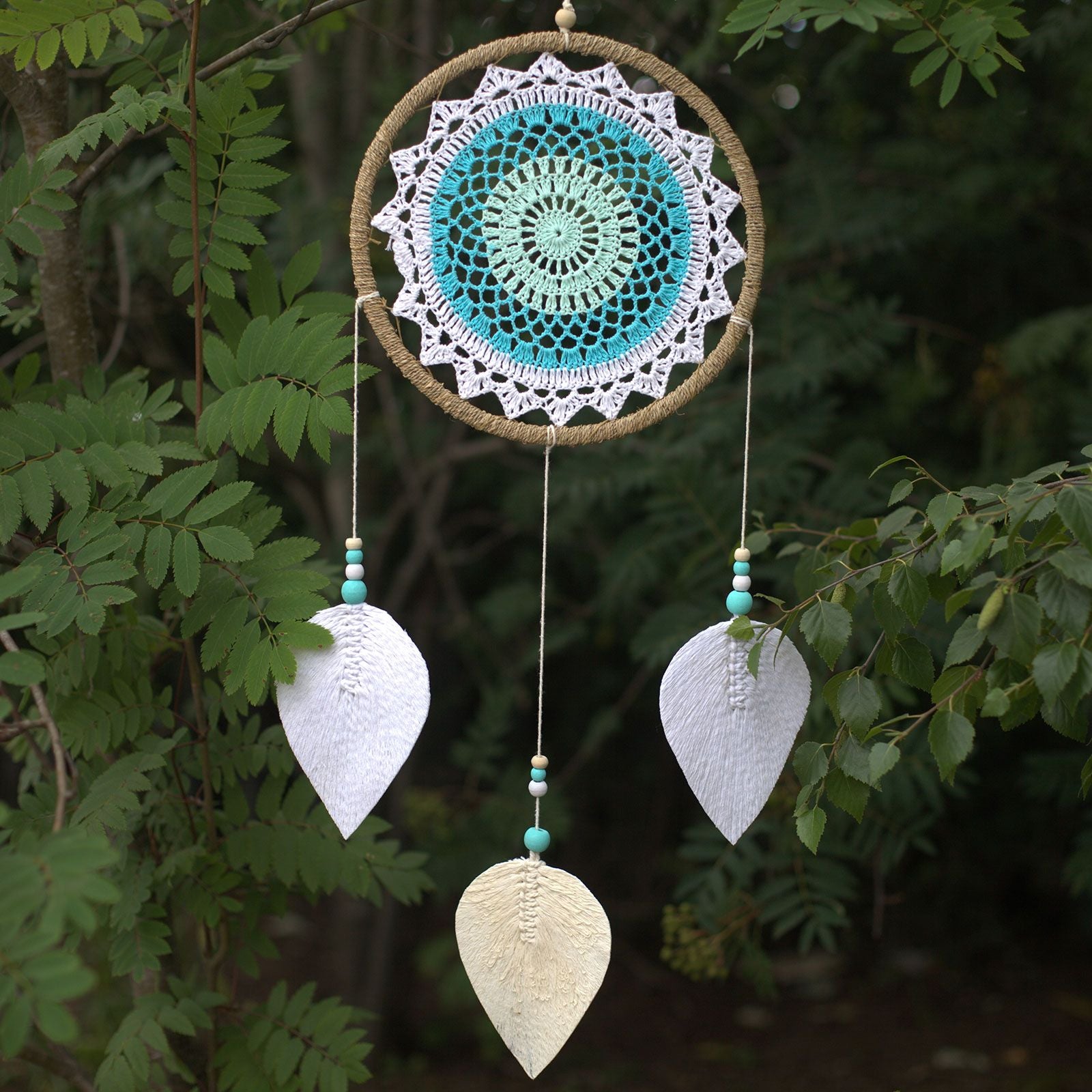 Large Turquoise Dream Catcher for Home Decor and Sweet Dreams