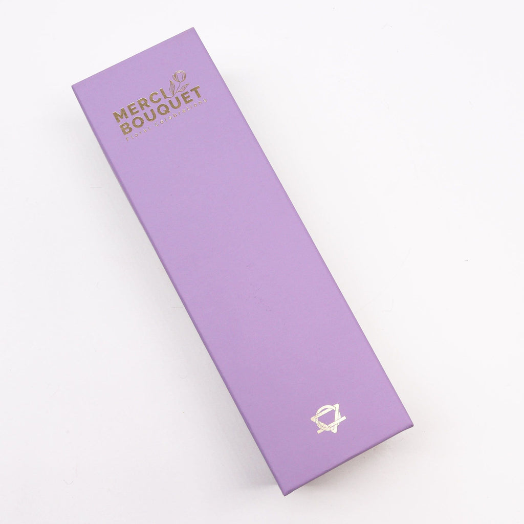 Long Box of Lavender Rose and Carnation Soap Flower Gift Set