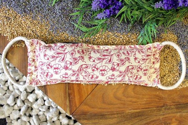 Natural Cotton Wheat Bags with Rope Handle in Vibrant Purple