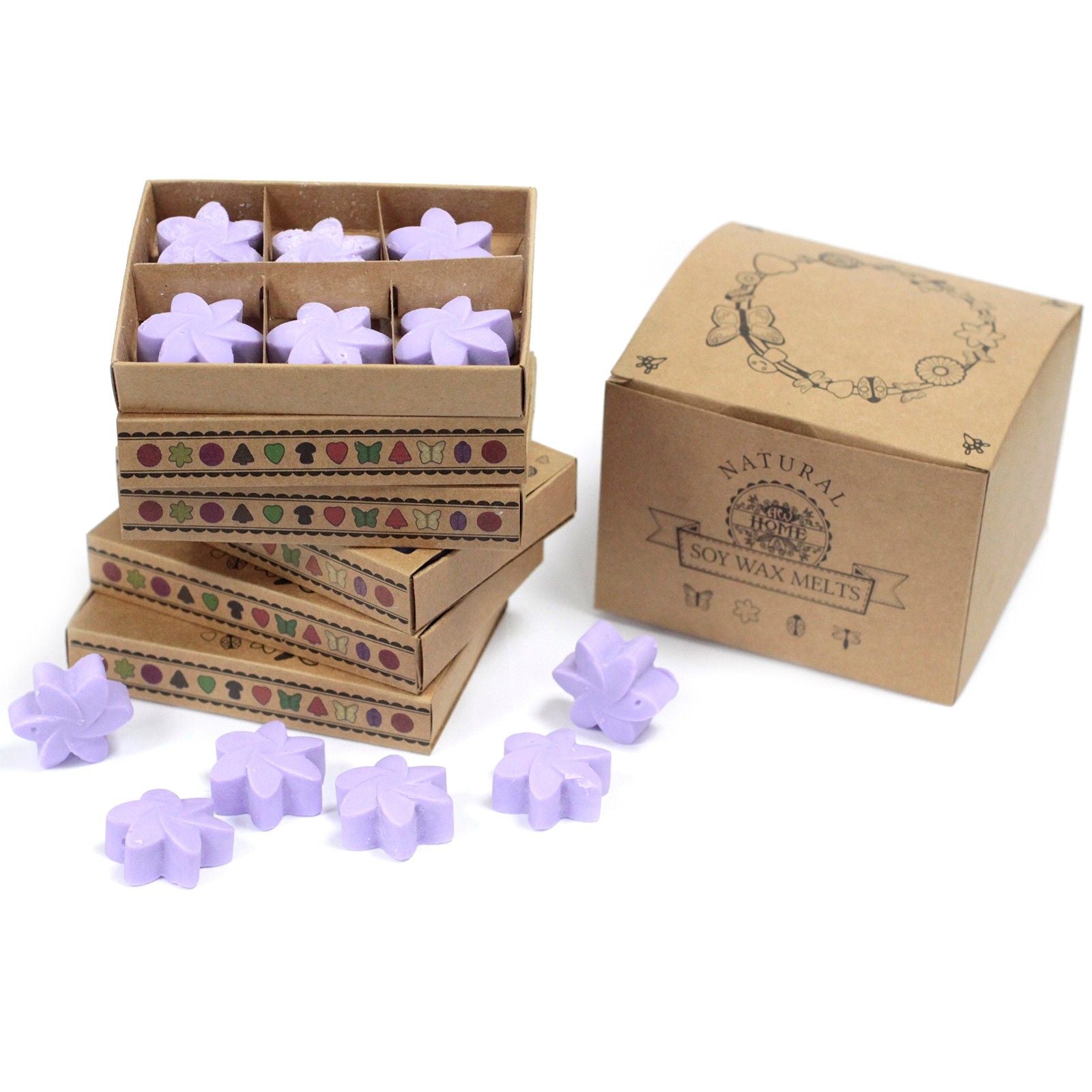 Lavender Fields Wax Melts Box of 6 for Home Fragrance Delight